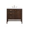 James Martin Vanities Addison 36in Single Vanity, Mid-Century Acacia w/ 3 CM Carrara White Top E444-V36-MCA-3CAR - alternate 1